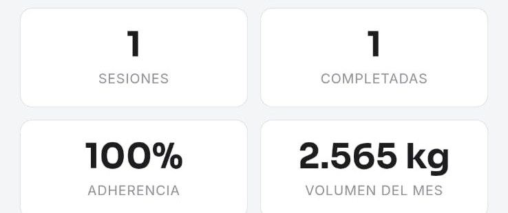 Portal Entrenamiento — stats del atleta