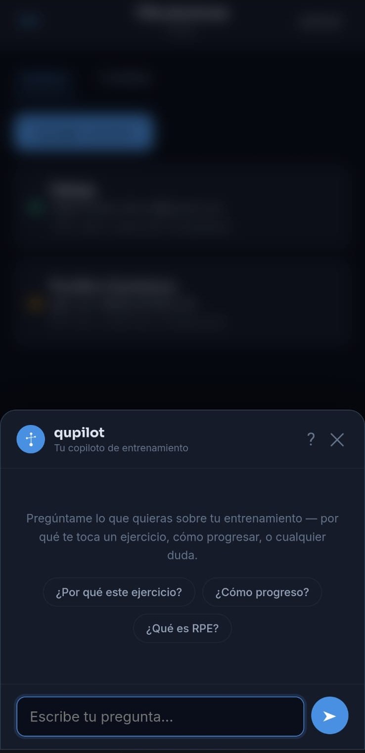 Chat de qupilot en el celular